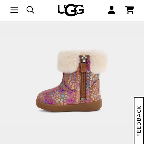 BNIB UGG baby toddler metallic rainbow spots pink boots size 0/1 (0-6m) - Picture 8 of 12